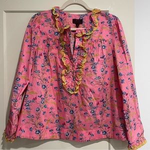 J. Crew Pink floral top